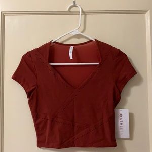 Athleta It’s a Wrap Tee - Russet Brown